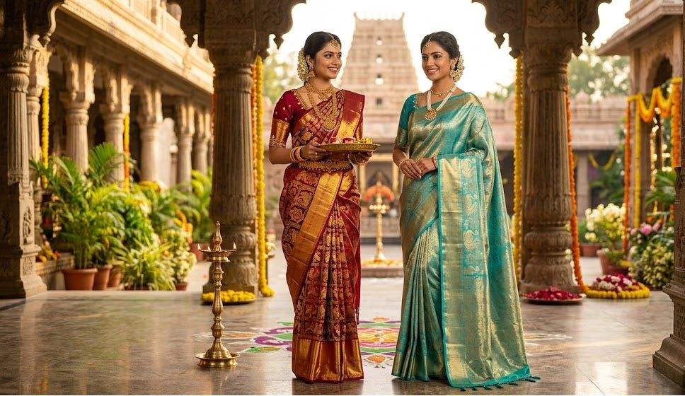 Kanchipuram-Vs-Dharmavaram-Silk-Saree-Pochampallysarees.com