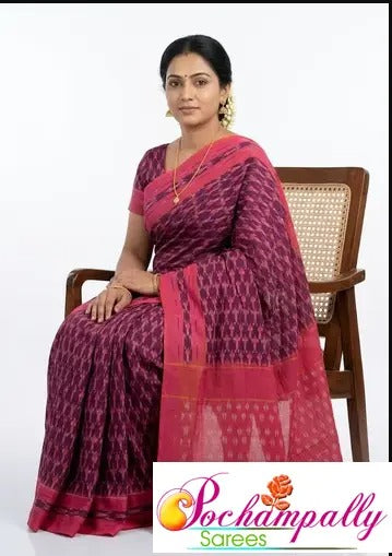 Pochampally-ikat-Cotton-saree-Pochampallysarees.com