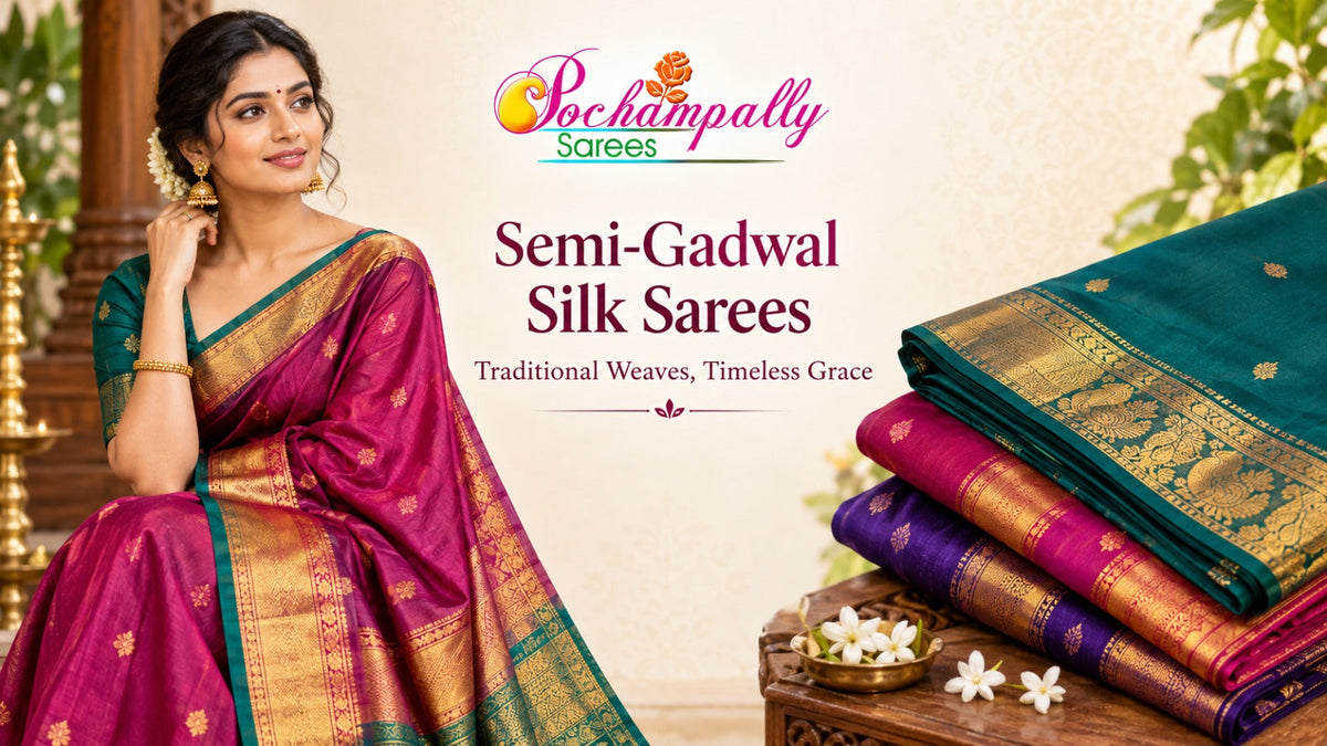 Semi-Gadwal-Silk-Sarees-Pochampallysarees.com