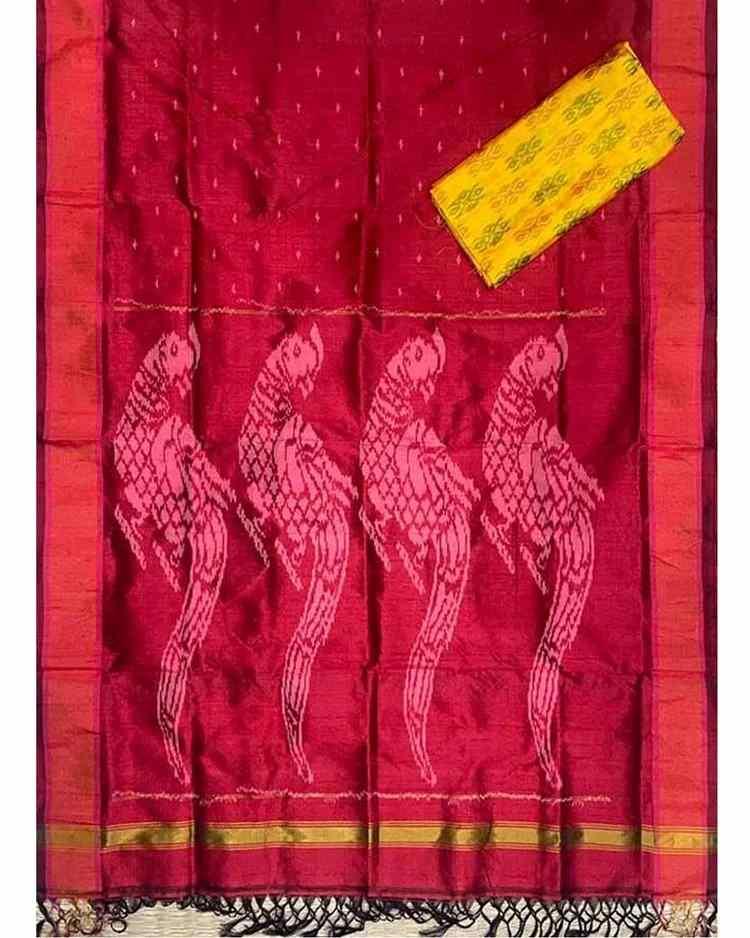 IKAT Silk SUIT - pochampallysarees.com