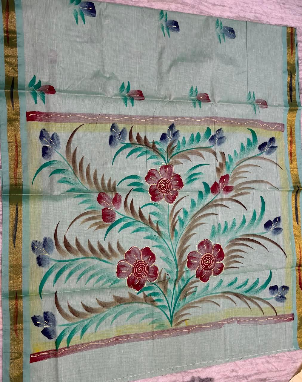 Mangalagiri Cotton Sarees Online – Authentic Handloom Elegance - pochampallysarees.com