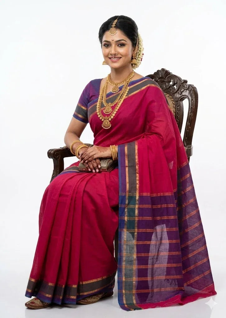 Mangalagiri Cotton Sarees Online – Authentic Handloom Elegance - pochampallysarees.com