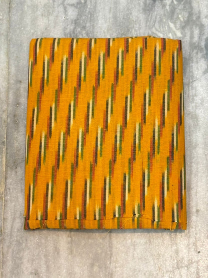 DOUBLE IKAT BLACK WITH YELLOW COLOR DRESS MATERIAL-B17