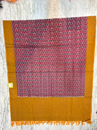DOUBLE IKAT POCHAMPALLY BLACK WITH BROWN COLOR SUITE -C44