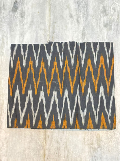 POCHAMPAALLY IKAT COTTON BLACK WITH BLUE COLOR DRESS MATERIAL -C34