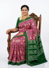 Authentic Pure Pochampally Double Ikat Patola Silk Saree - Pink & Green - pochampallysarees.com