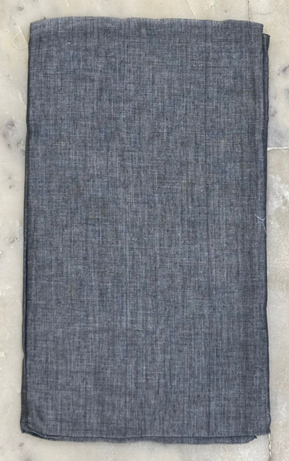 Unstitched Purple &amp; Grey Ikat Cotton Suit Material