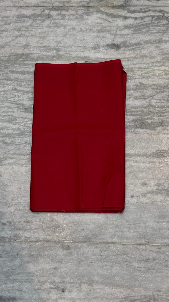 Navy Blue Ikat &amp; Deep Red Handloom Suit Set