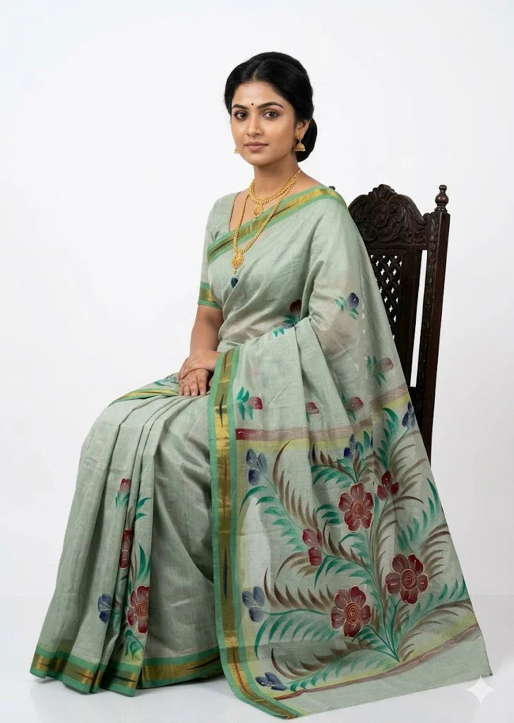 Mangalagiri Cotton Sarees Online – Authentic Handloom Elegance - pochampallysarees.com