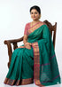 NARAYANPET COTTON Rama Gren Sari - pochampallysarees.com