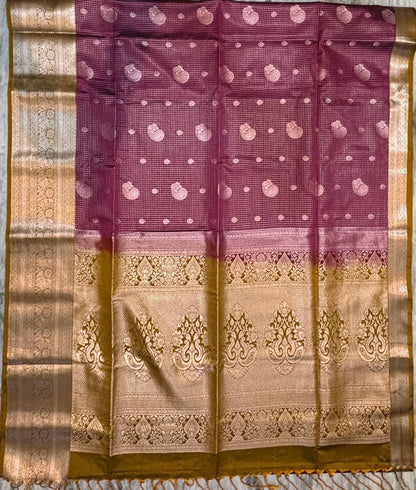 Traditional Magenta Pattu Silk Saree with Ornate Golden Zari