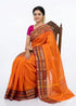 NARAYANPET COTTON SAREE YELLOW COLOR BUTTI BODY BUTTA GANGA JAMUNA BORDER - pochampallysarees.com