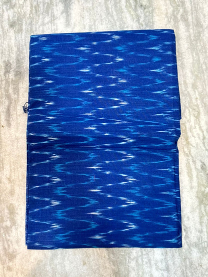 POCHAMPALLY IKKAT COTTON BLUE WITH RED COLOR SUITE - C36