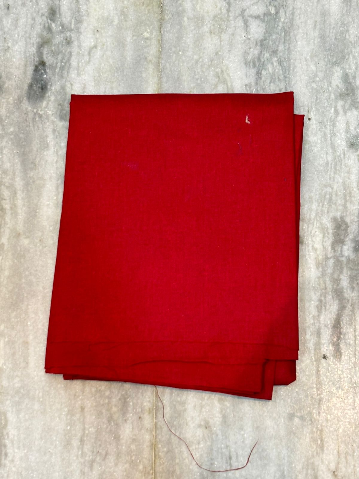 POCHAMPALLY DOUBLE IKAT COTTON RED WITH YELLOW COLOR DRESS MATERIAL-A09