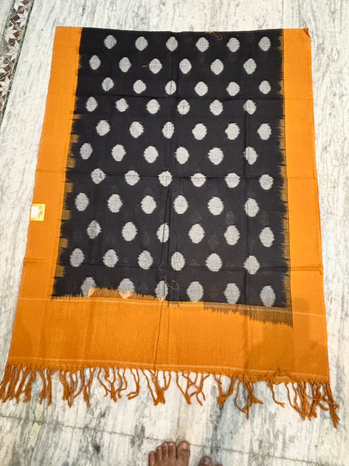 POCHAMPALLY IKAT BLACK WITH YELLOW COLOR SUITE - C17