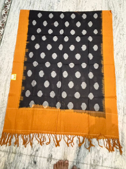 POCHAMPALLY IKAT BLACK WITH YELLOW COLOR SUITE - C17