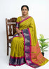 PURE NARAYANPET COTTON PLAIN OLIVE GREEN - pochampallysarees.com