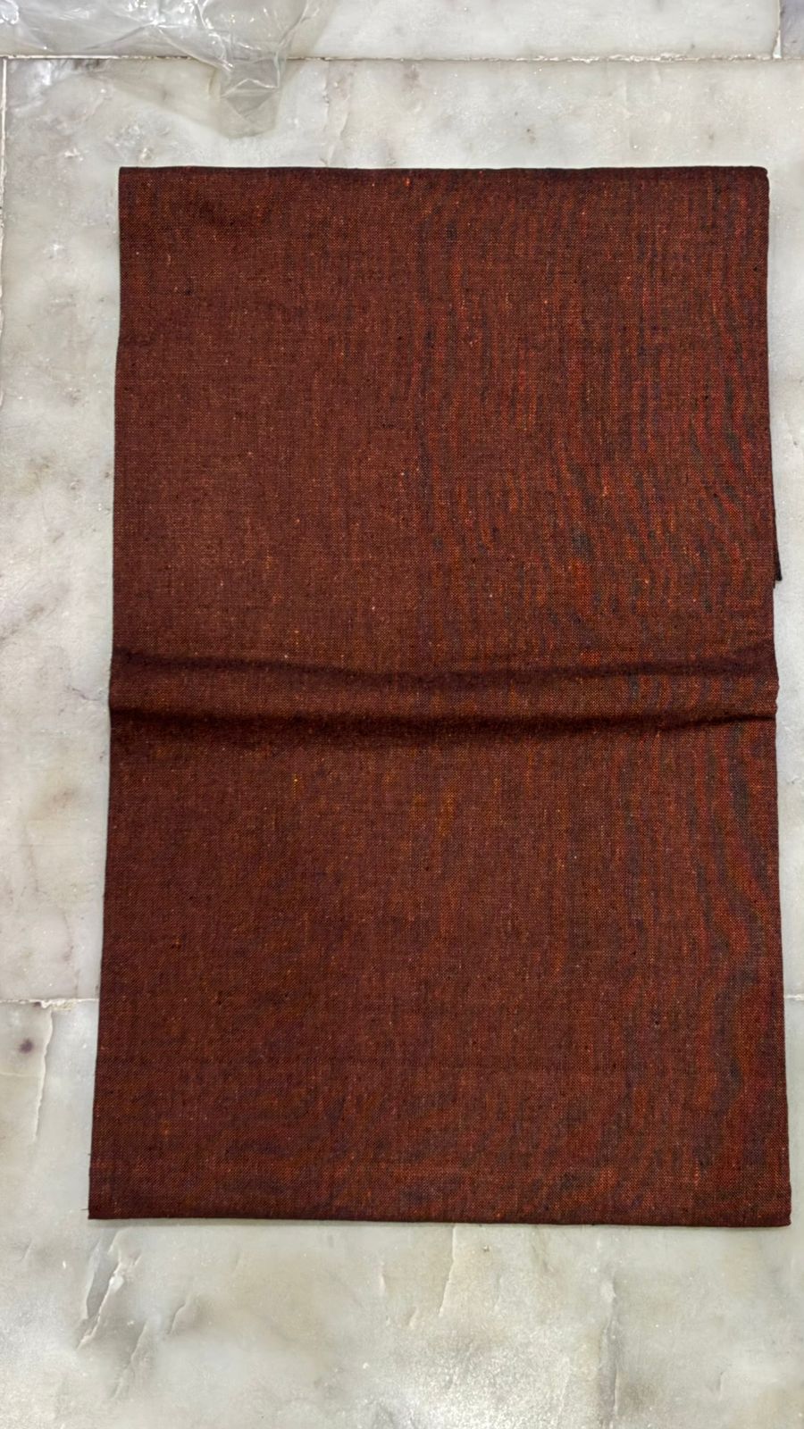 Handloom Ikat Grey and Terracotta Unstitched Suit Set
