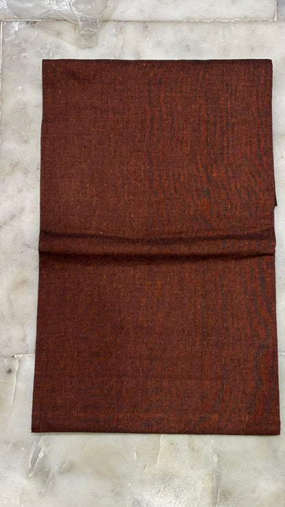 Handloom Ikat Grey and Terracotta Unstitched Suit Set