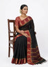 PURE NARAYANPET COTTON BLACK SARI - pochampallysarees.com