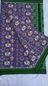 Purple & Green Patola Silk Saree with Nari Kunjar Motifs | Buy Online - pochampallysarees.com