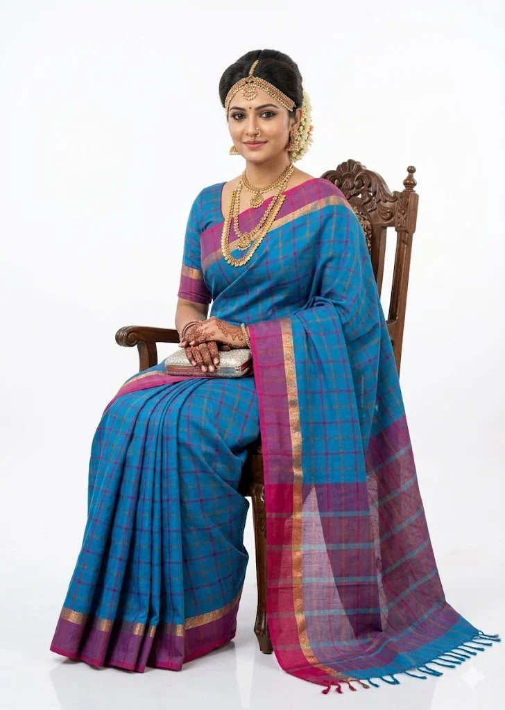 Mangalagiri Cotton Sarees Online – Authentic Handloom Elegance - pochampallysarees.com