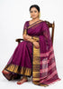 PURE NARAYANPET COTTON MAROON SARI - pochampallysarees.com