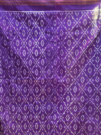 POCHAMPALLY IKKAT SILK OLIVE GREEN PURPLE SARI - pochampallysarees.com