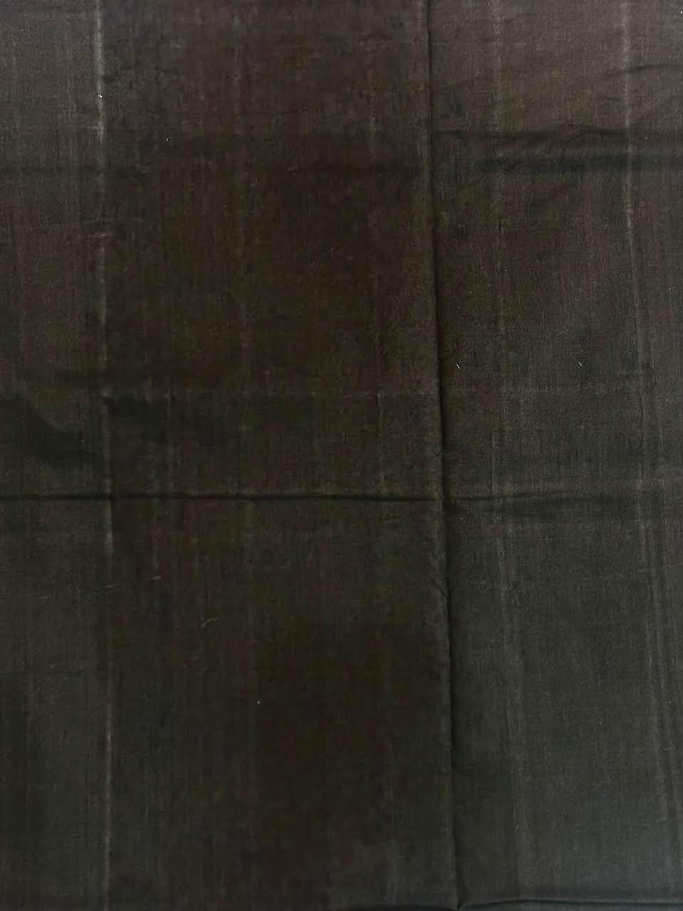 POCHAMPALLY IKKAT COTTON LIGHT GREEN BODY BORDER BLACK SARI BLACK BLOUSE - pochampallysarees.com