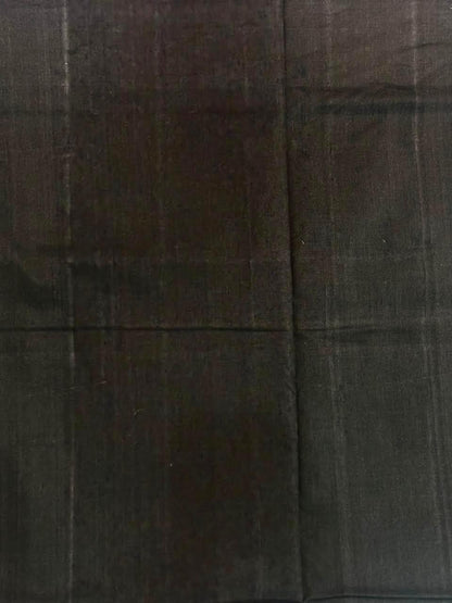 POCHAMPALLY IKKAT COTTON LIGHT GREEN BODY BORDER BLACK SARI BLACK BLOUSE - pochampallysarees.com