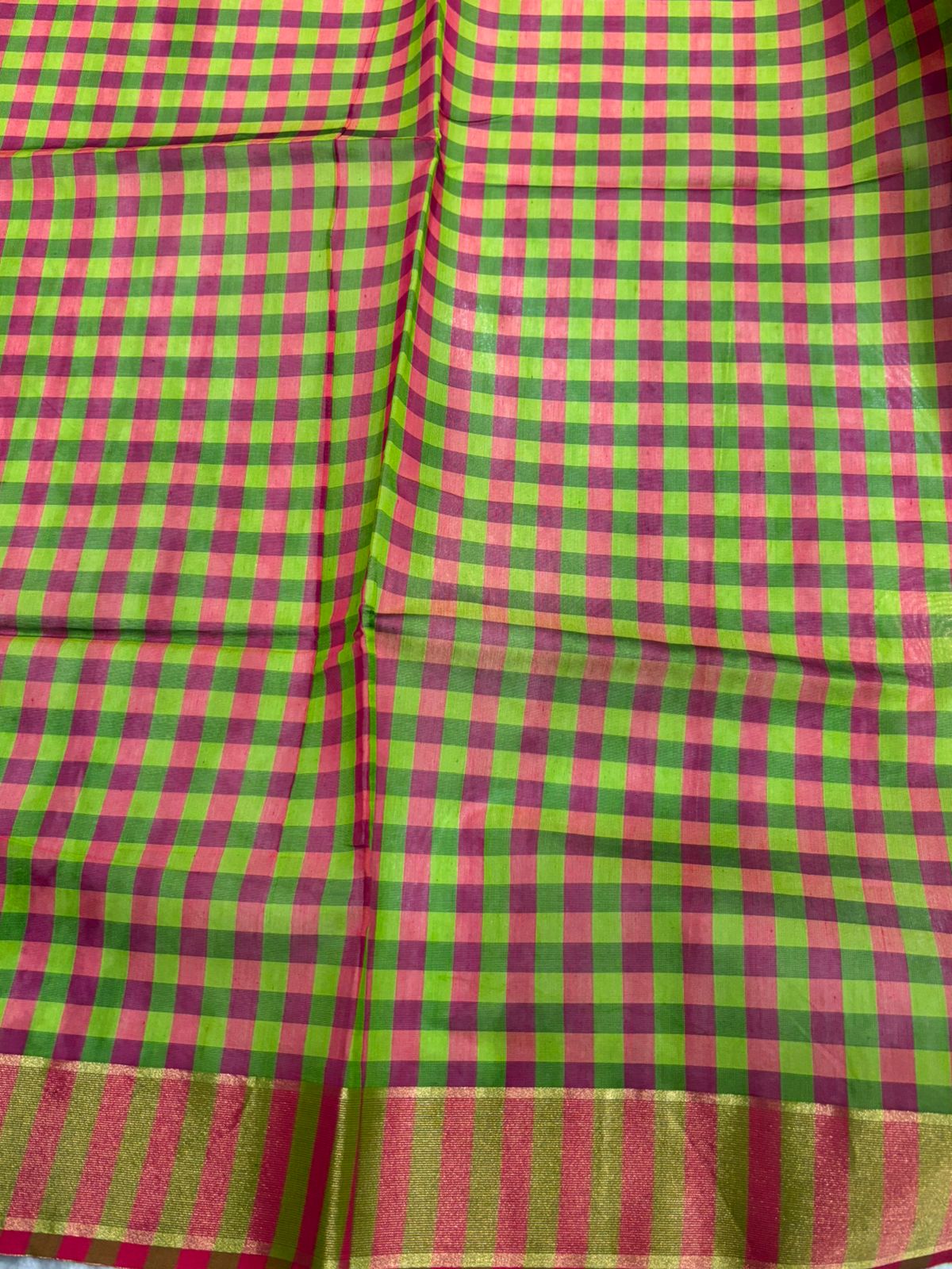 POCHAMPALLY IKKAT SICO CHECKS SARI - pochampallysarees.com