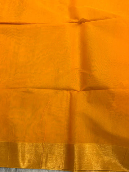POCHAMPALLY IKKAT SICO YELLOW SARI - pochampallysarees.com
