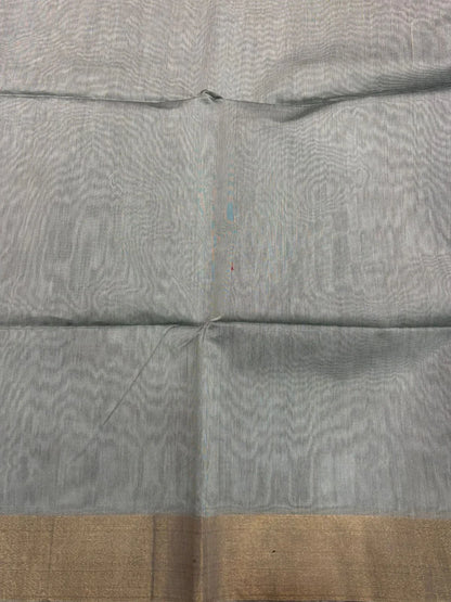 POCHAMPALLY IKKAT SICO GRAY SARI - pochampallysarees.com