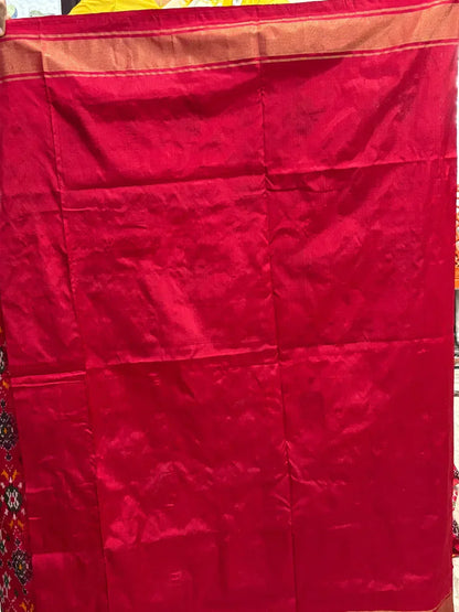POCHAMPALLY IKKAT SILK PATOLA RED SARI | COD | SILK MARK | WEAVER PRICE - pochampallysarees.com