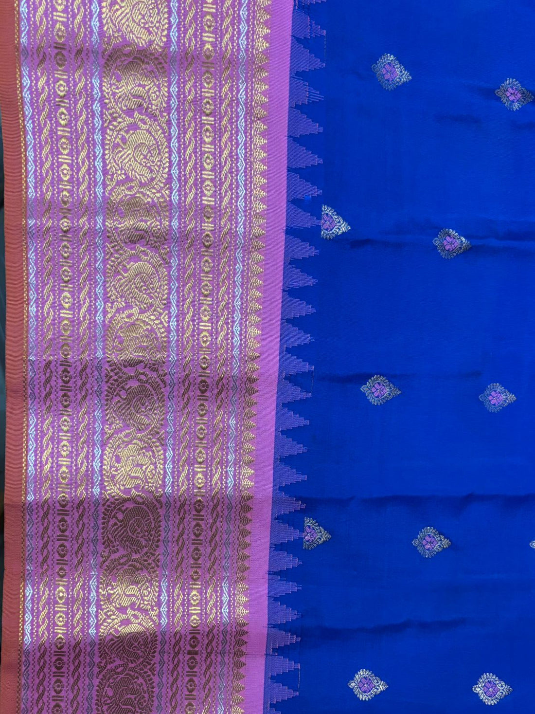 Pure Gadwal Silk Saree Blue
