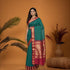 Pure Gadwal Cotton Sari Green Red Online In Hyderabad -Z15 - pochampallysarees.com