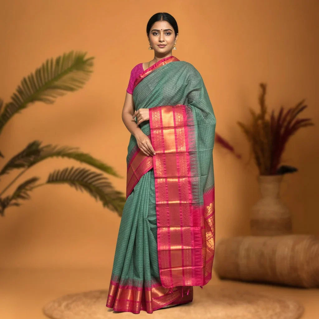GADWAL COTTON - D8 - pochampallysarees.com