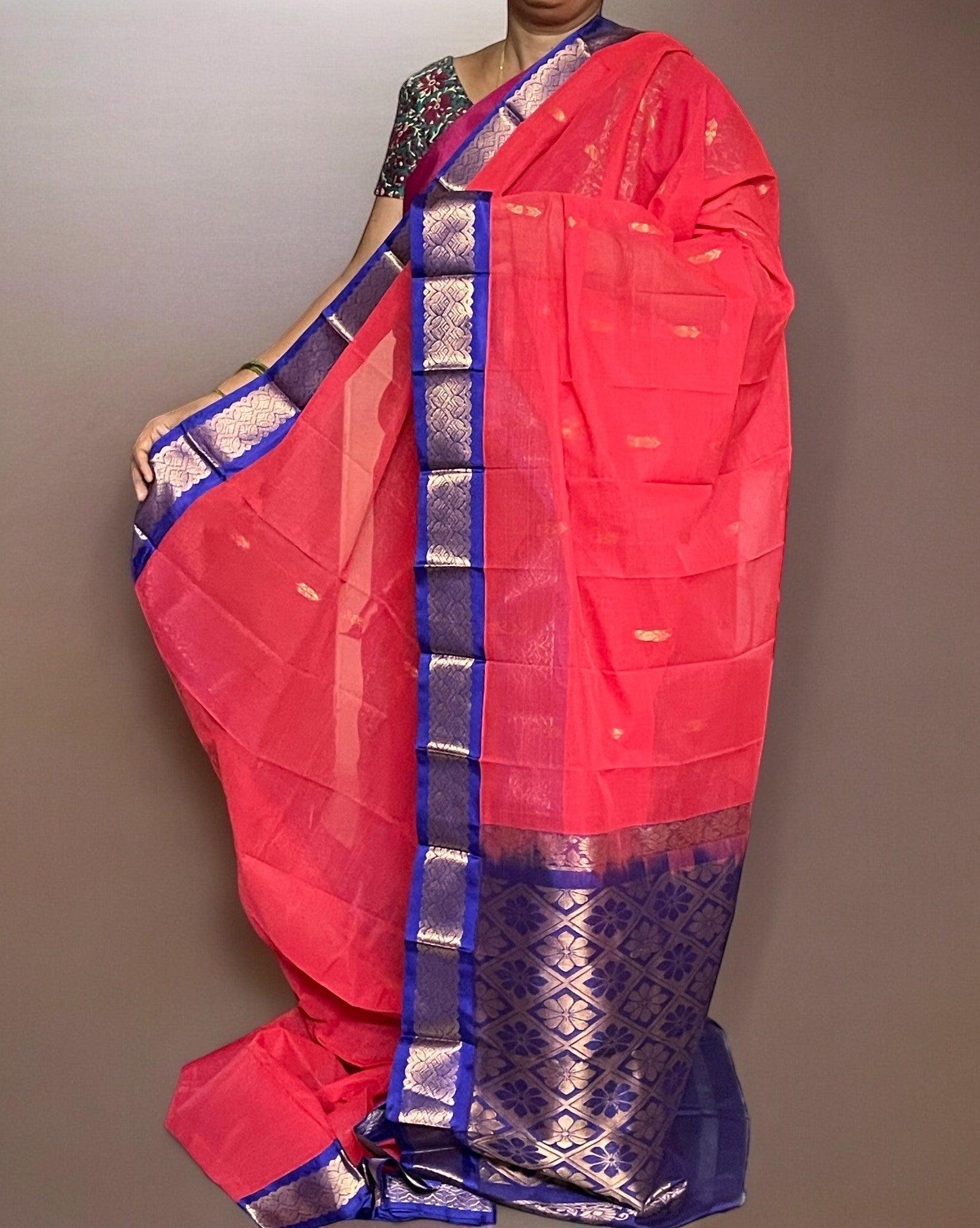 Gadawal Cotton Saree - pochampallysarees.com