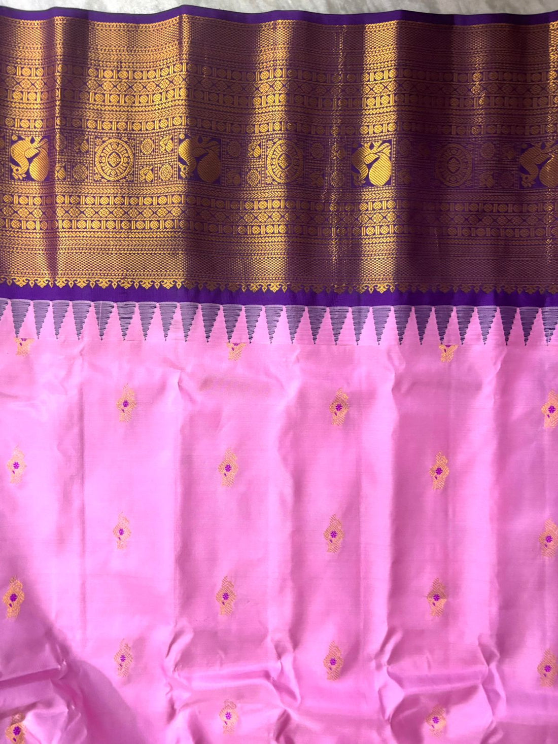 GADWAL SILK SARI BABY PINK