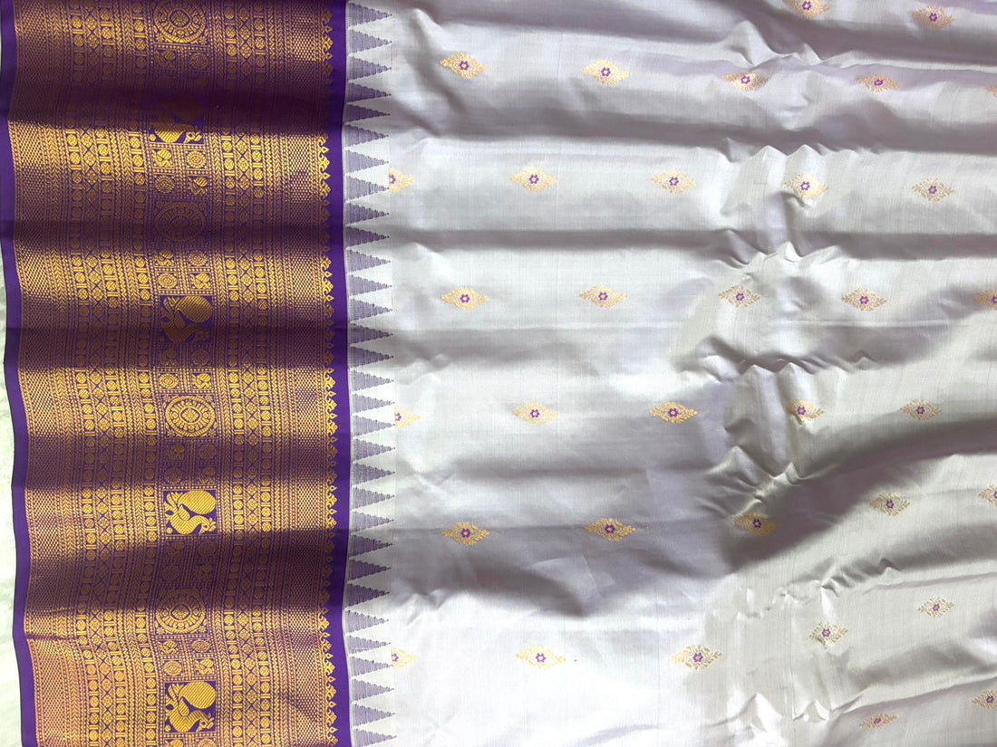 GADWAL SILK SARI LAVENDER