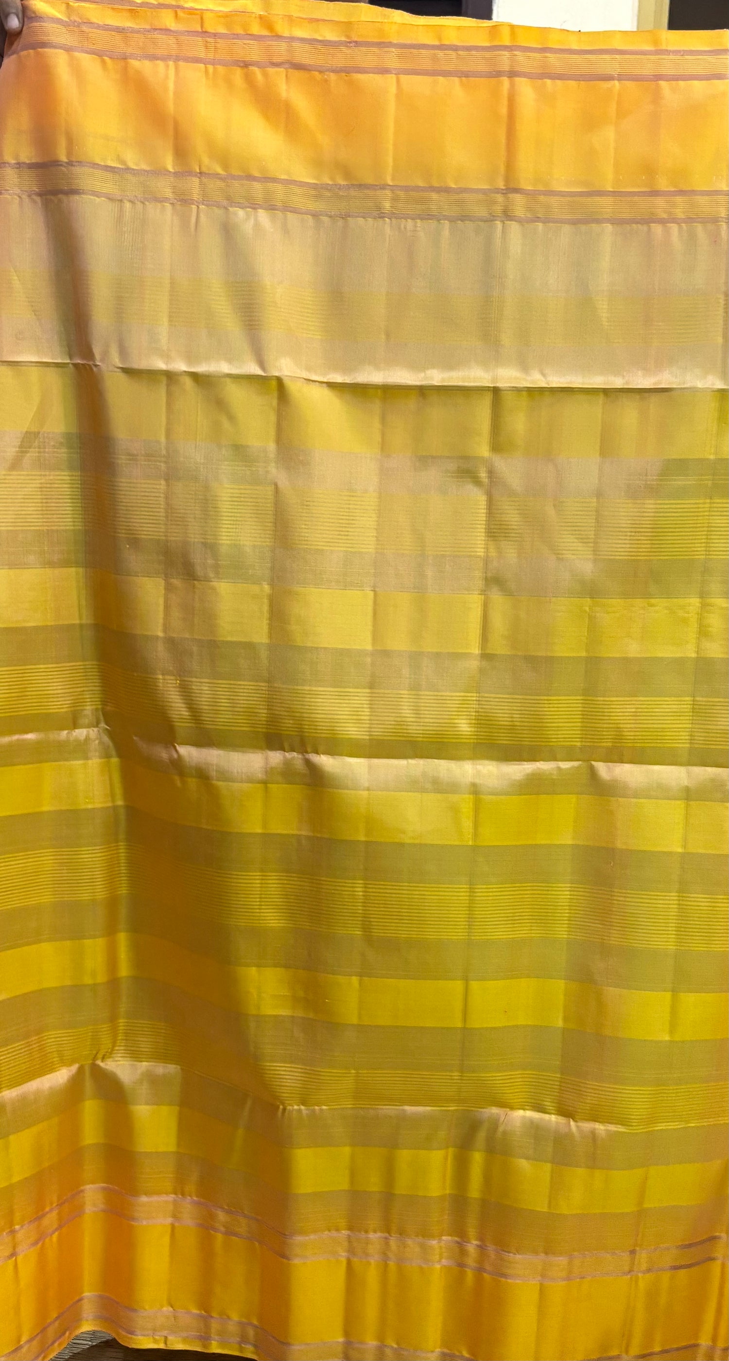 Light Teal &amp; Gold Kanchi Soft Silk Saree with Matching Blouse