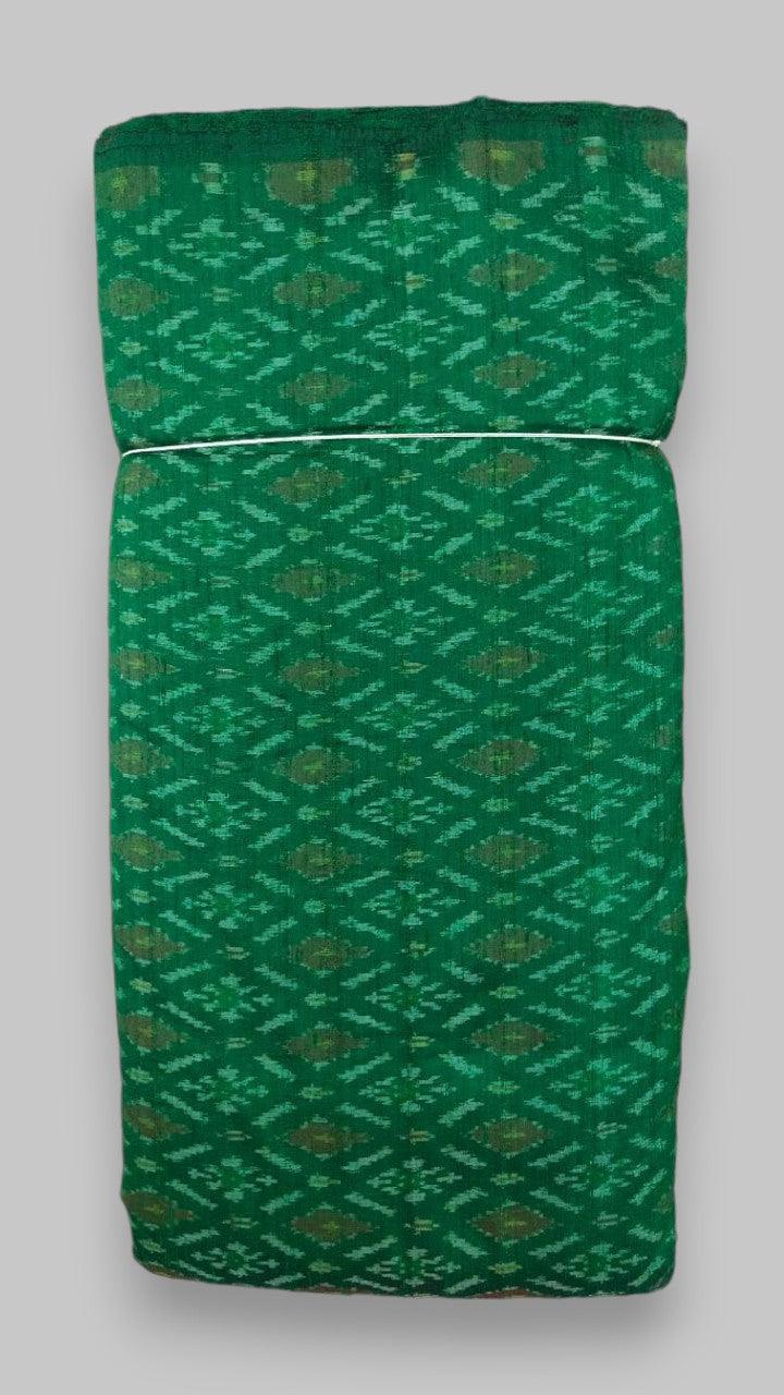 IKAT RAW SILK FABRIC Green