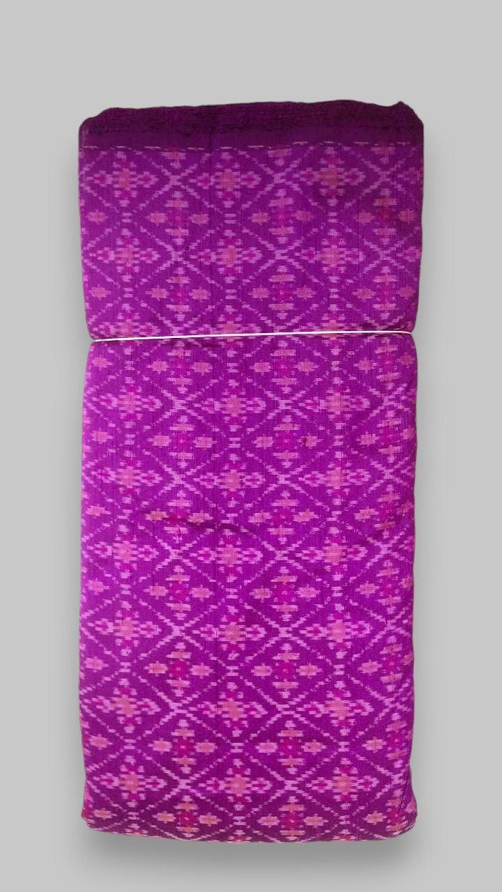 IKKAT RAW SILK FABRIC Purple