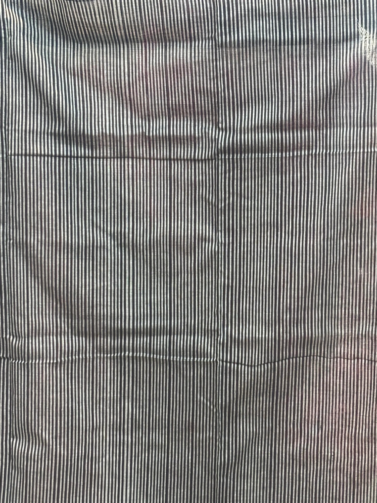 POCHAMPALLY IKKAT COTTON LIGHT PINK BODY BORDER BLACK SARI BLACK BLOUSE - pochampallysarees.com