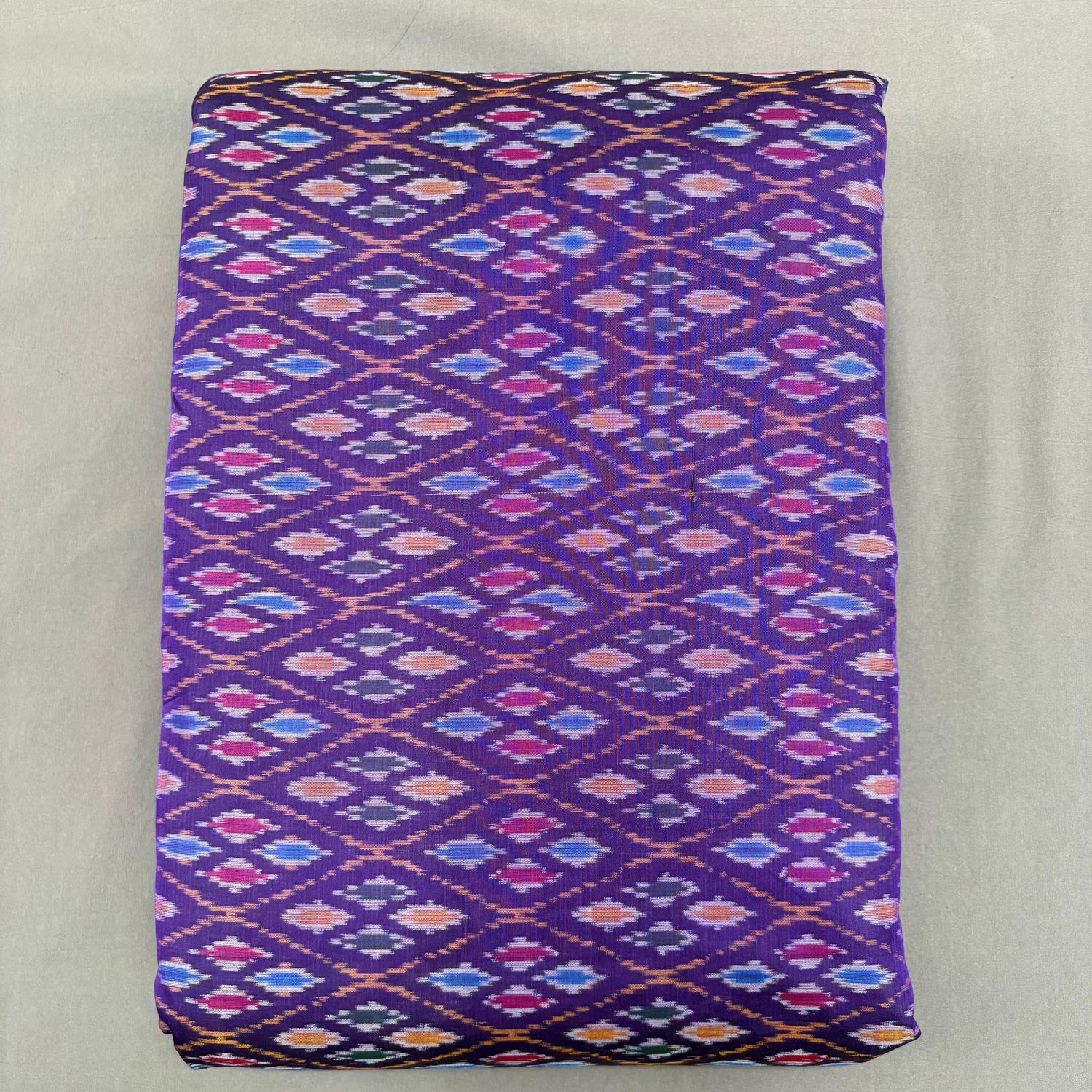 POCHAMPALLY IKKAT SICO VOILET COLOR FABRIC - pochampallysarees.com