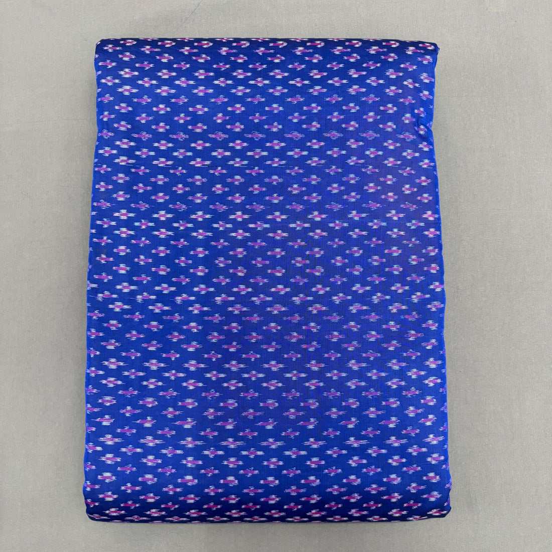POCHAMPALLY IKKAT SICO BLUE FABRIC - pochampallysarees.com