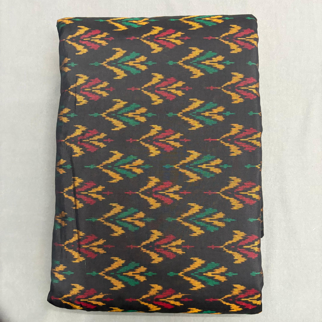 POCHAMPALLY IKKAT SICO BLACK FABRIC - pochampallysarees.com