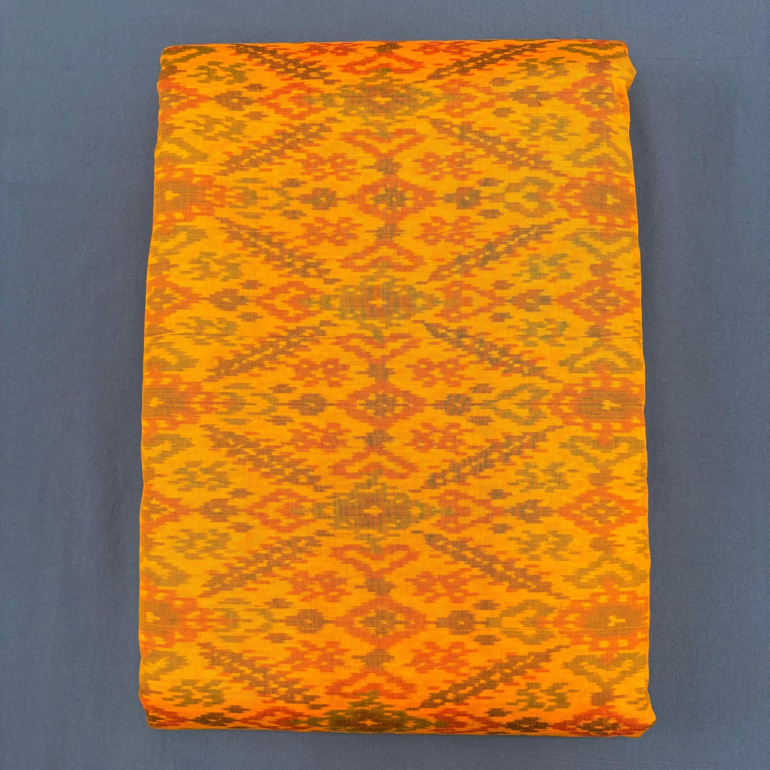 POCHAMPALLY IKKAT SICO YELLOW FABRIC - pochampallysarees.com