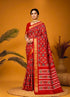 POCHAMPALLY IKKAT SILK PATOLA RED SARI | COD | SILK MARK | WEAVER PRICE - pochampallysarees.com