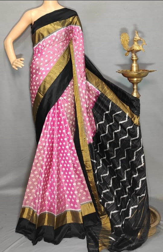 POCHAMPALLY IKAT SILK PINK SARi